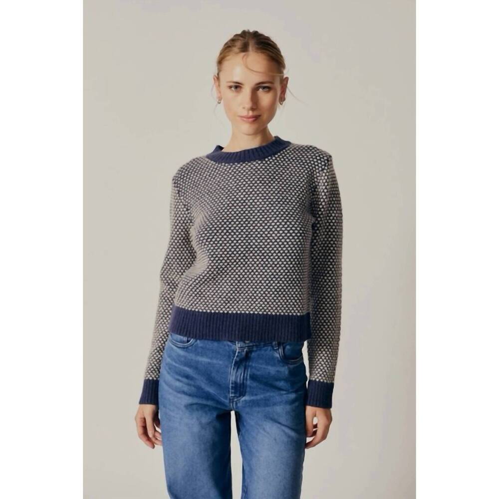 NEW DÈLUC prunus sweater in bluemarine ecru